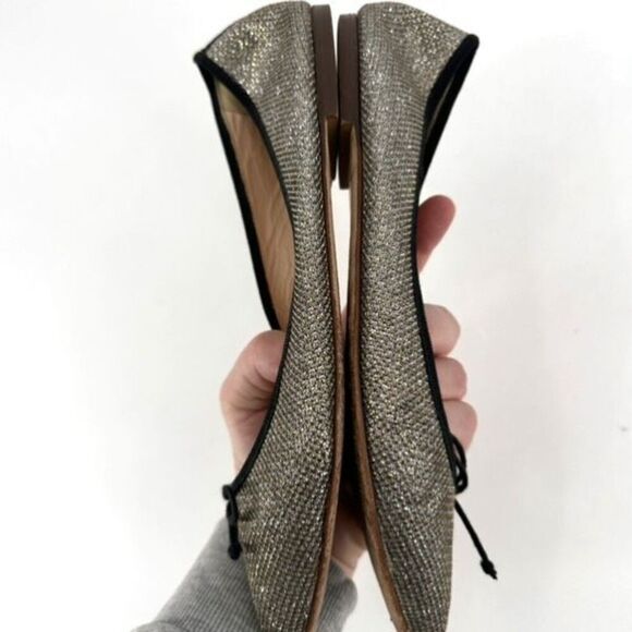 J.Crew Womens Gemma Glitter Ballet Flats Silver Size 7 - Picture 3 of 10